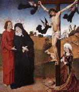 MASTER of the Life of the Virgin Christ on the Cross with Mary, John and Mary Magdalene Germany oil painting artist
